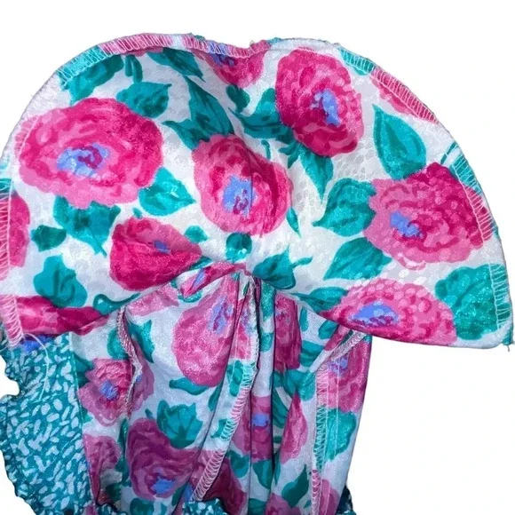 Vintage 80’s Susan Freis Floral Ruffle Blouse Made In USA Women’s Size XS Boho - Picture 5 of 6